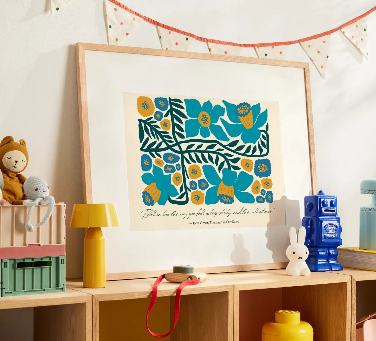 John Green "Fehler in unseren Sternen" Abstraktes Poster mit Blumenmuster Poster von vintagepod