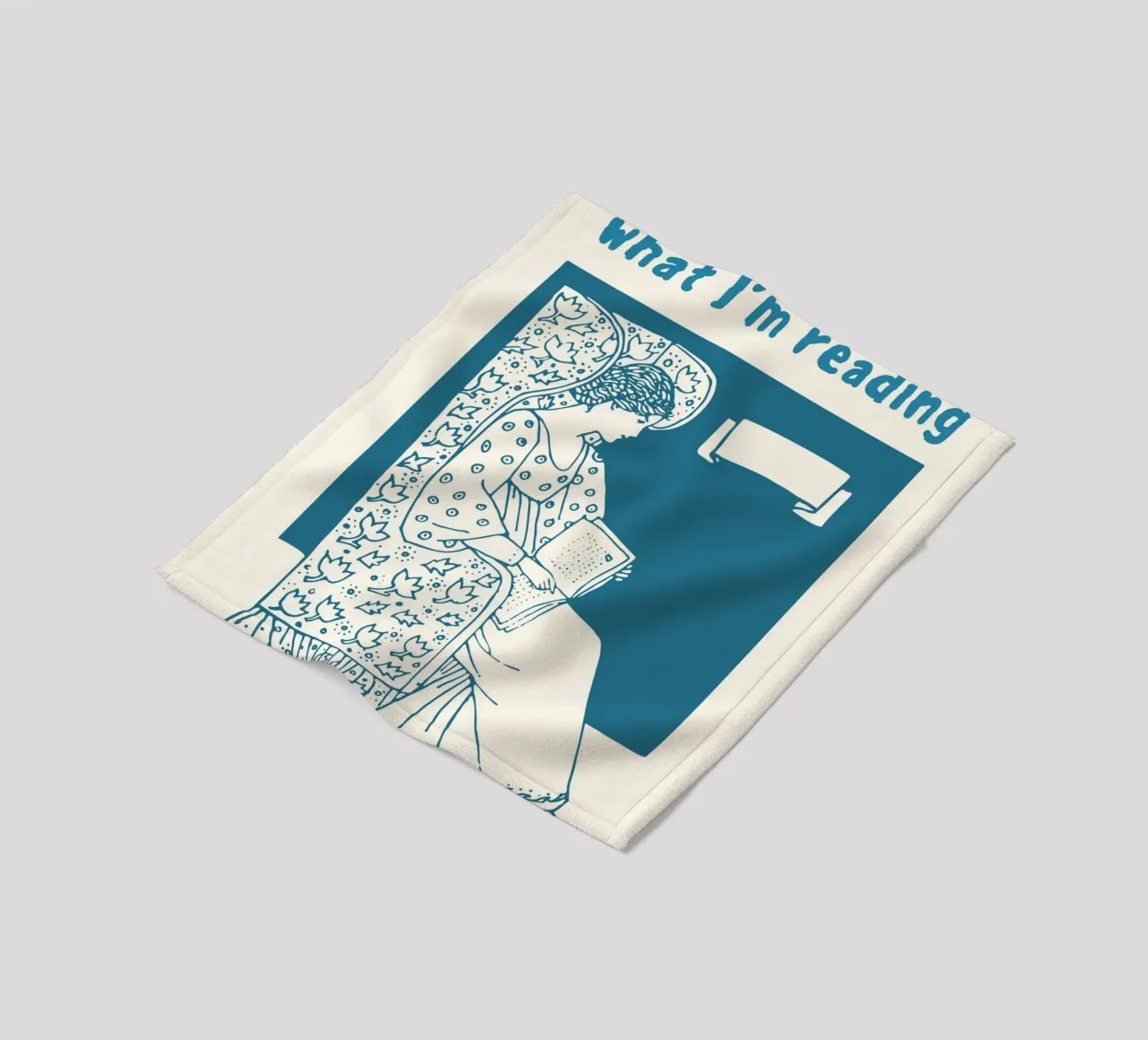 "Frag mich nicht, was ich lese" Retro-Lesekunst Fleecedecke von vintagepod