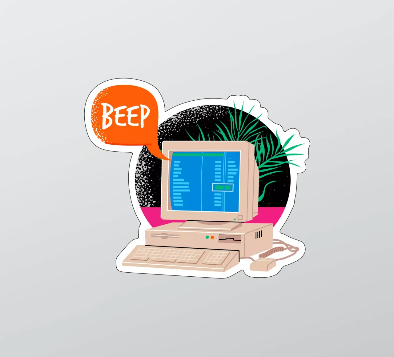 computer 2 adesivo da Sticker King