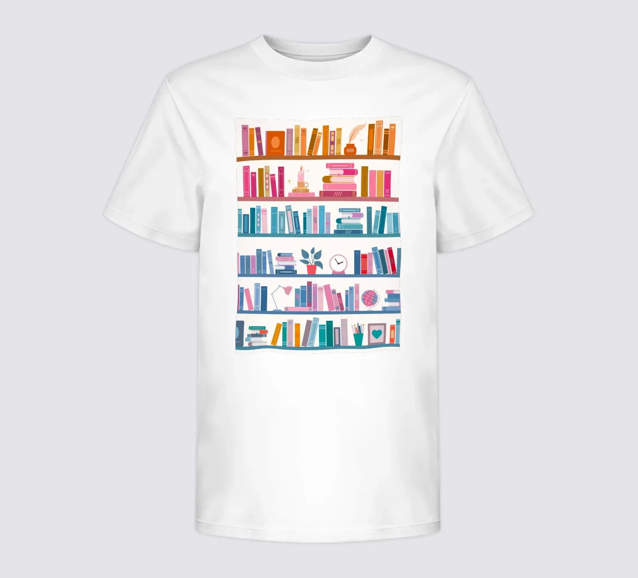 Librerie colorate - Poster estetico Biblioteca accogliente t-shirt bambini da vintagepod