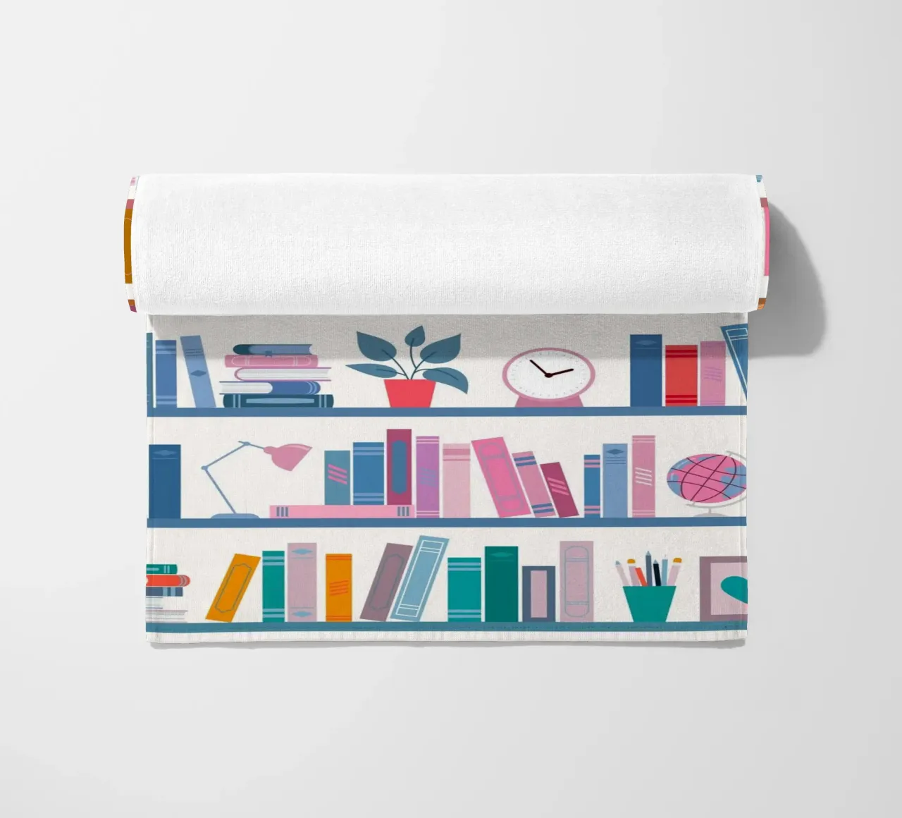 Librerie colorate - Poster estetico Biblioteca accogliente telo mare da vintagepod