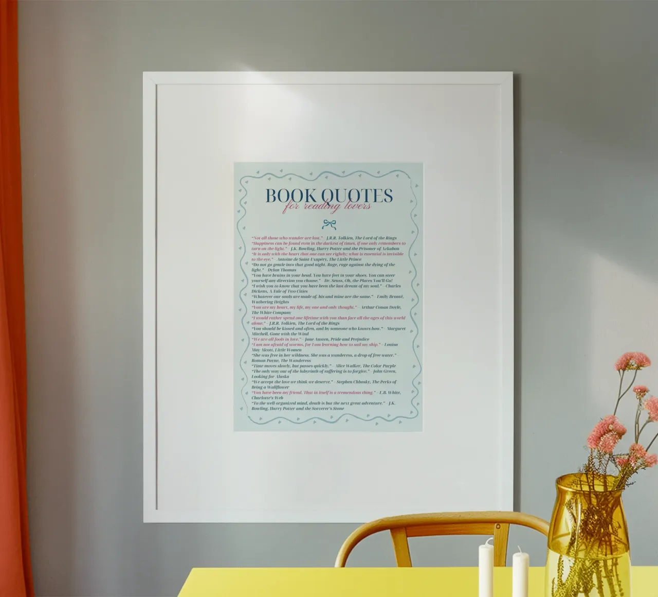 "Collection littéraire "Citations de livres pour les amoureux de la lecture poster de vintagepod