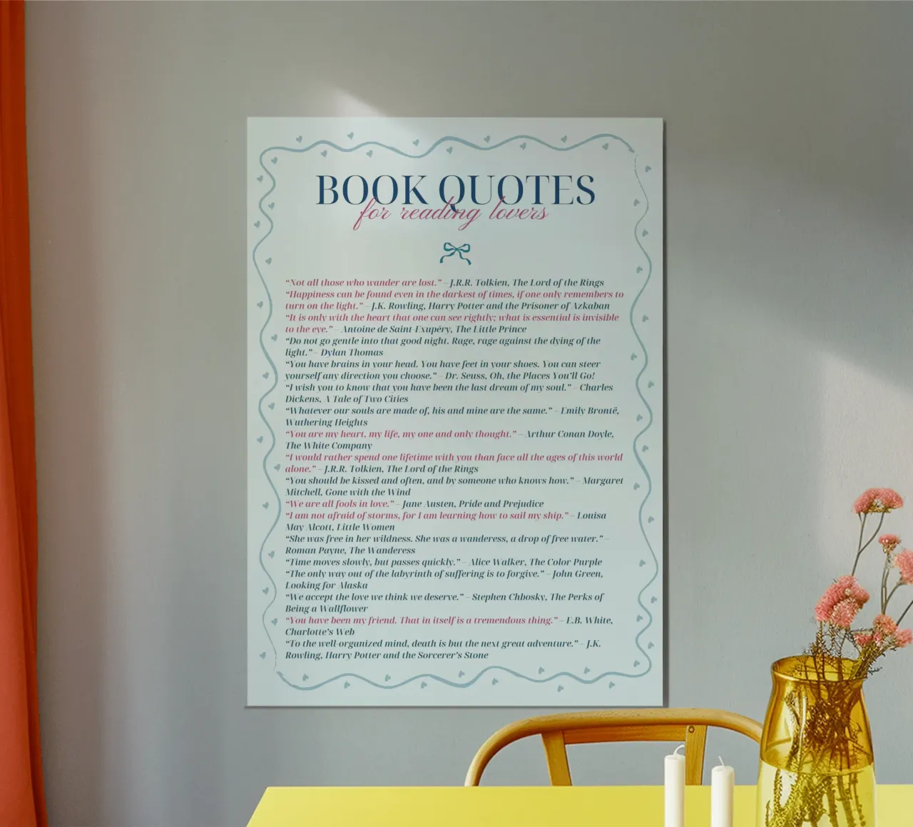 "Collection littéraire "Citations de livres pour les amoureux de la lecture poster de vintagepod