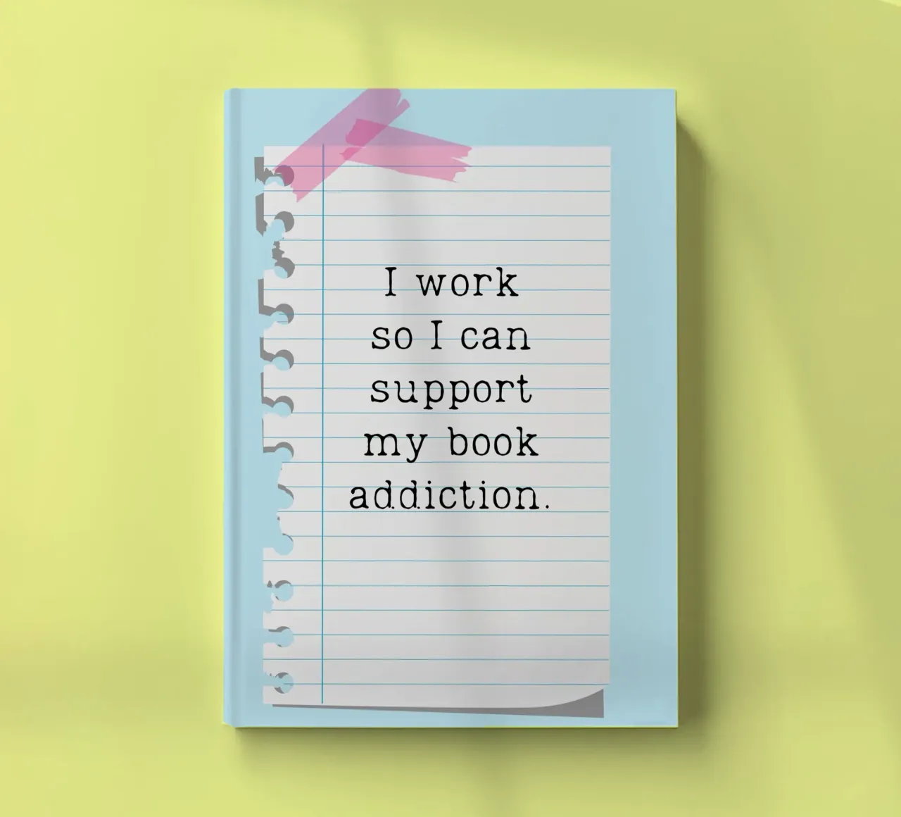 "Support My Book Addiction" Humorous Reader Poster notebook by vintagepod
