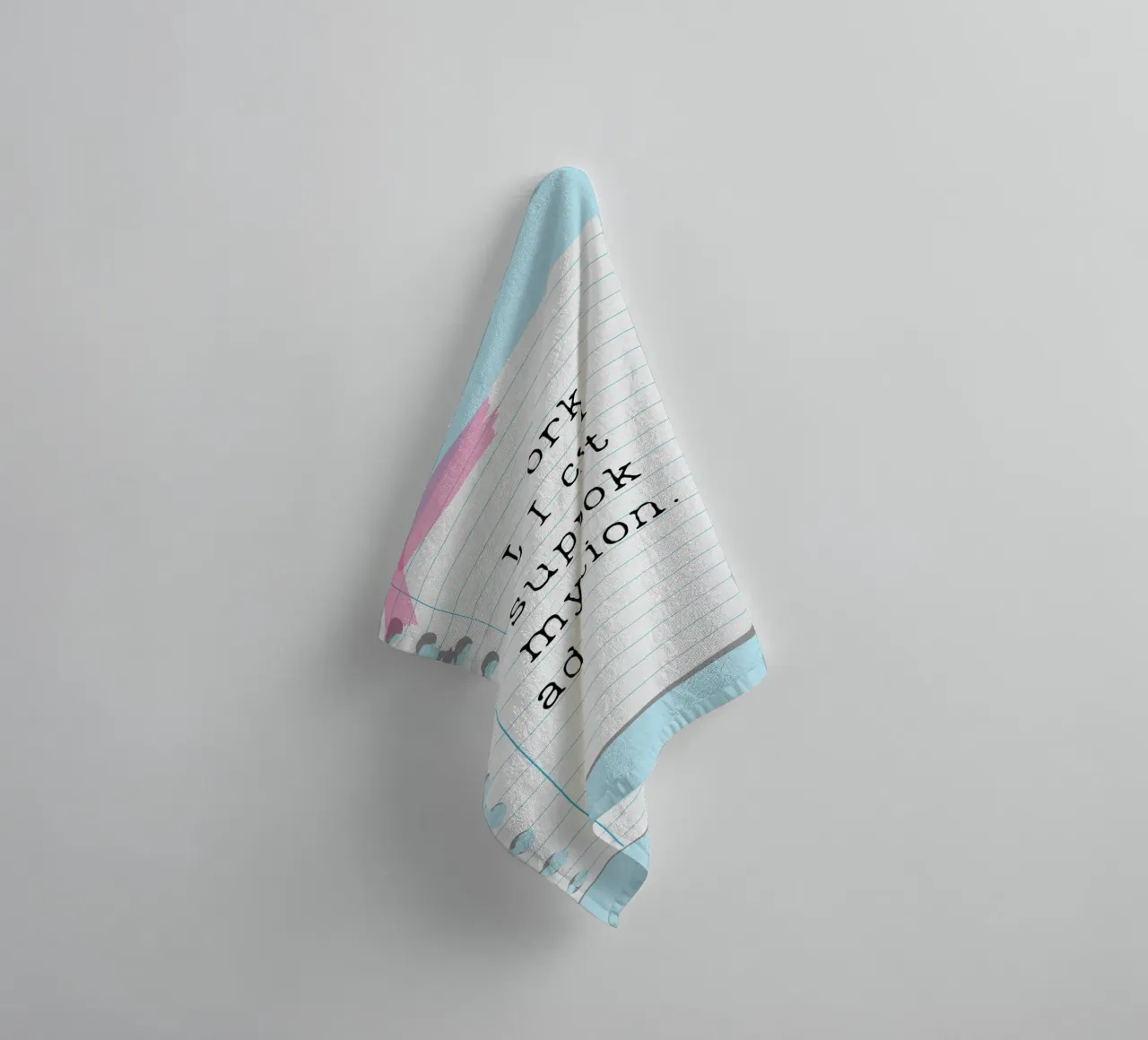 "Support My Book Addiction" Humorous Reader Poster towel by vintagepod