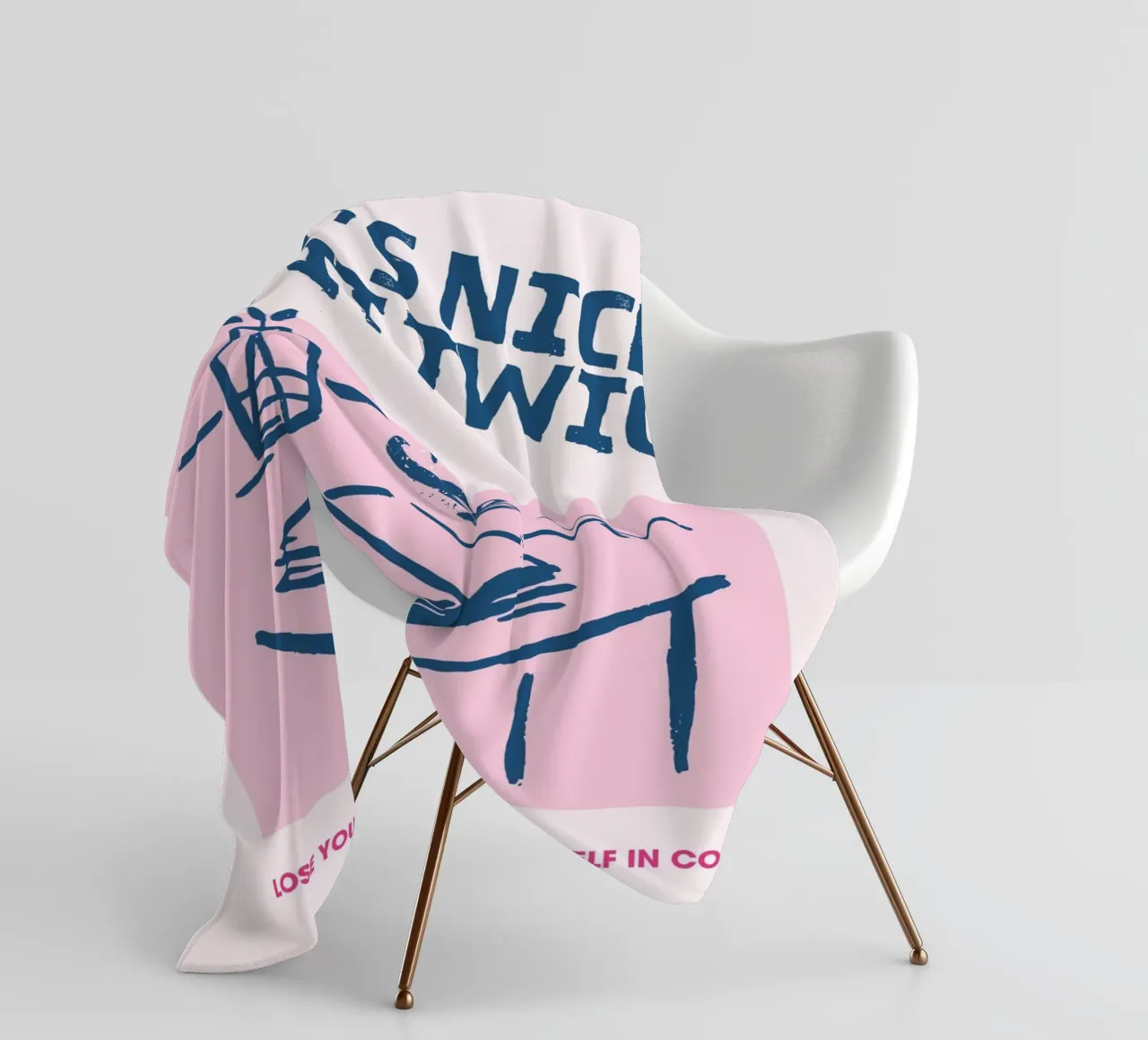 "Poster di lettura accogliente "Se è bello leggilo due volte coperta in pile da vintagepod
