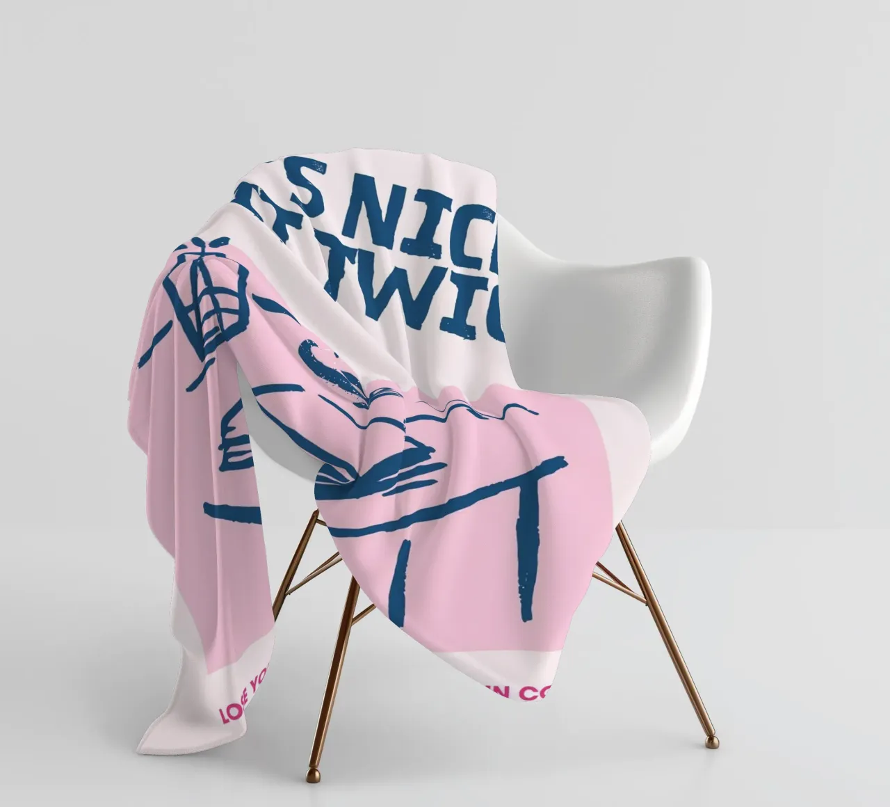 "Poster di lettura accogliente "Se è bello leggilo due volte coperta in pile da vintagepod