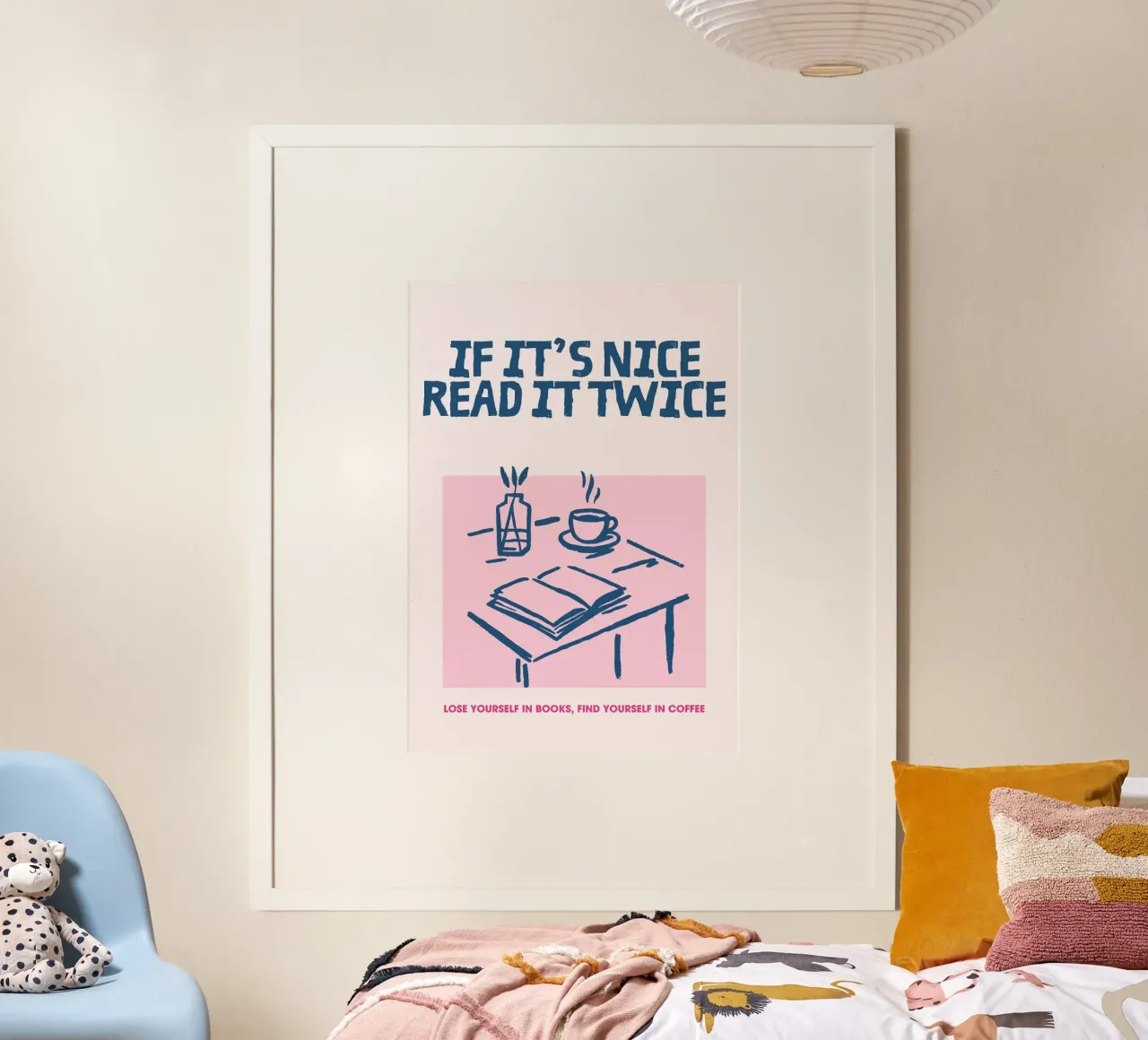 "If It's Nice Read It Twice" Cozy Reading Poster poster by vintagepod