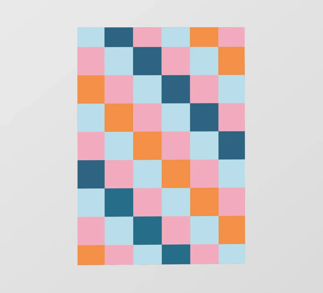 Geometric Color Block - Pastel & Teal Checkerboard pvc cover by vintagepod