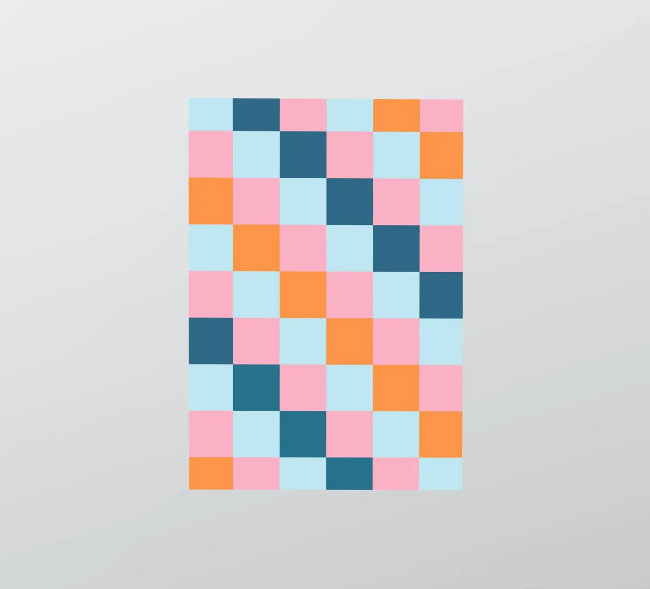 Geometric Color Block - Pastel & Teal Checkerboard sticker by vintagepod