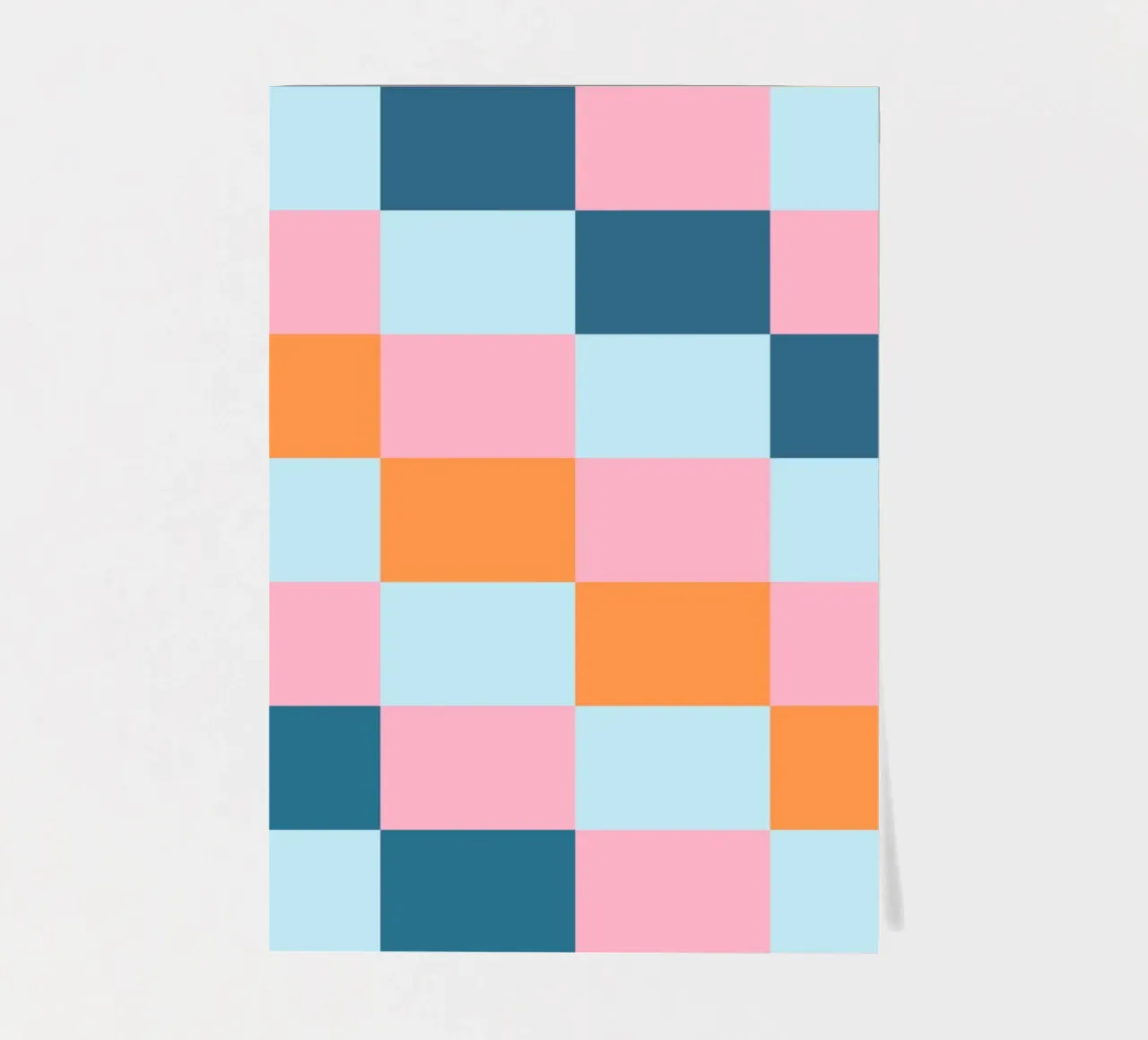 Geometric Color Block - Pastel & Teal Checkerboard sticker sheet by vintagepod