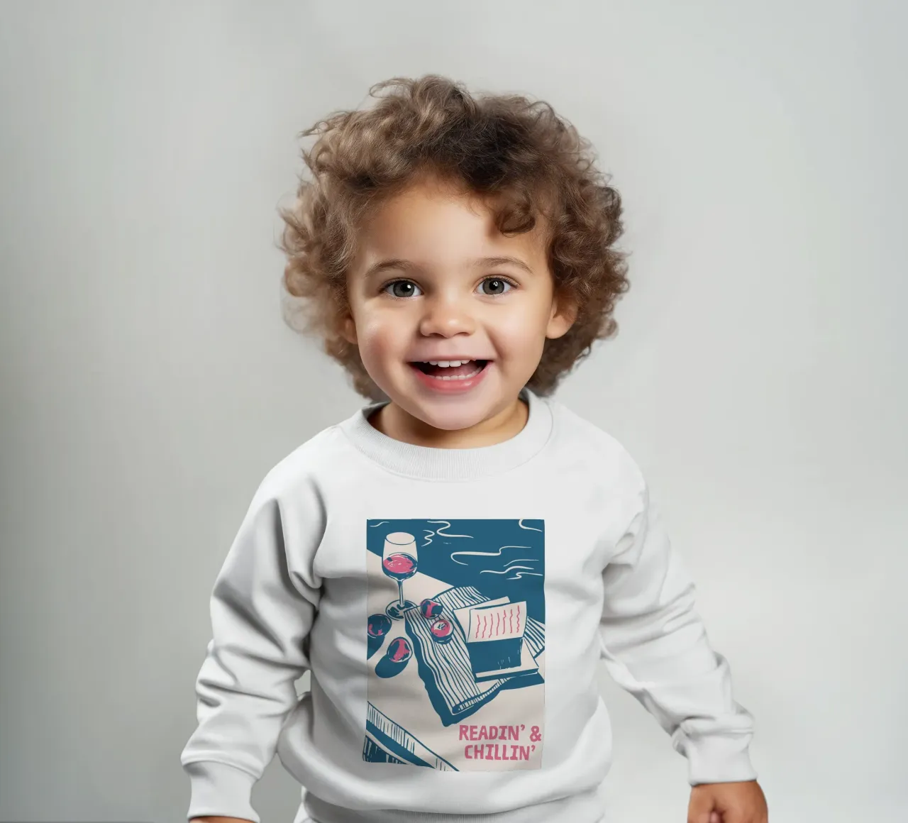 "Wein- und Buchästhetik-Poster "Lesen & Chillen Baby Sweatshirt von vintagepod