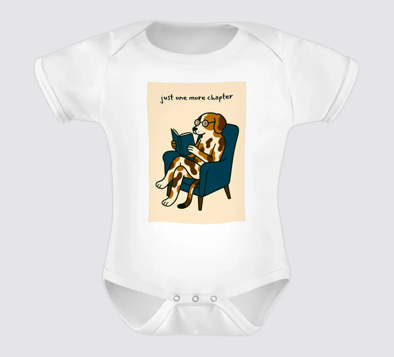 "Juste un chapitre de plus" Lecture de l'art canin body bébé de vintagepod