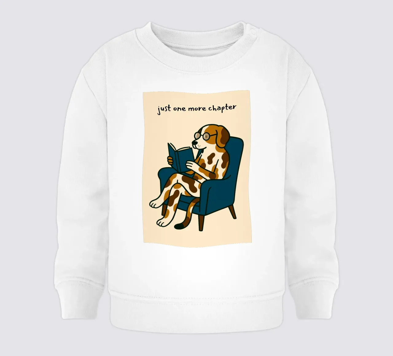 "Juste un chapitre de plus" Lecture de l'art canin sweat pour bébé de vintagepod