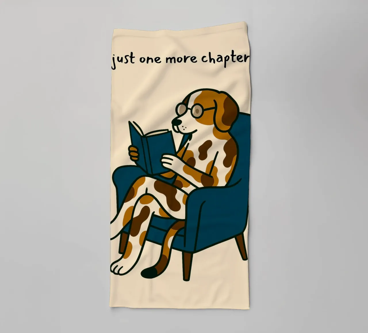 "Juste un chapitre de plus" Lecture de l'art canin serviette de bain de vintagepod