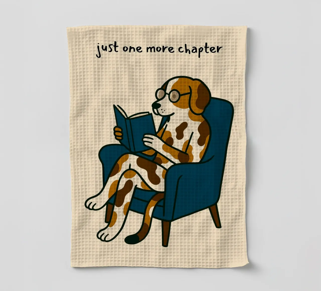 "Juste un chapitre de plus" Lecture de l'art canin torchon de vintagepod