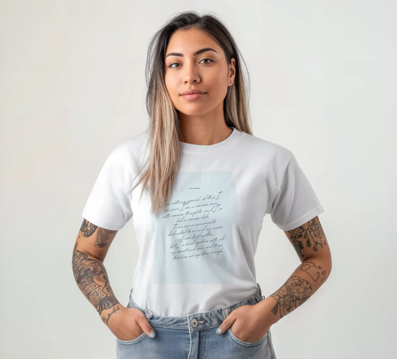 "The Notebook" Liebeszitat - Ryan Gosling Filmposter T-Shirt von vintagepod