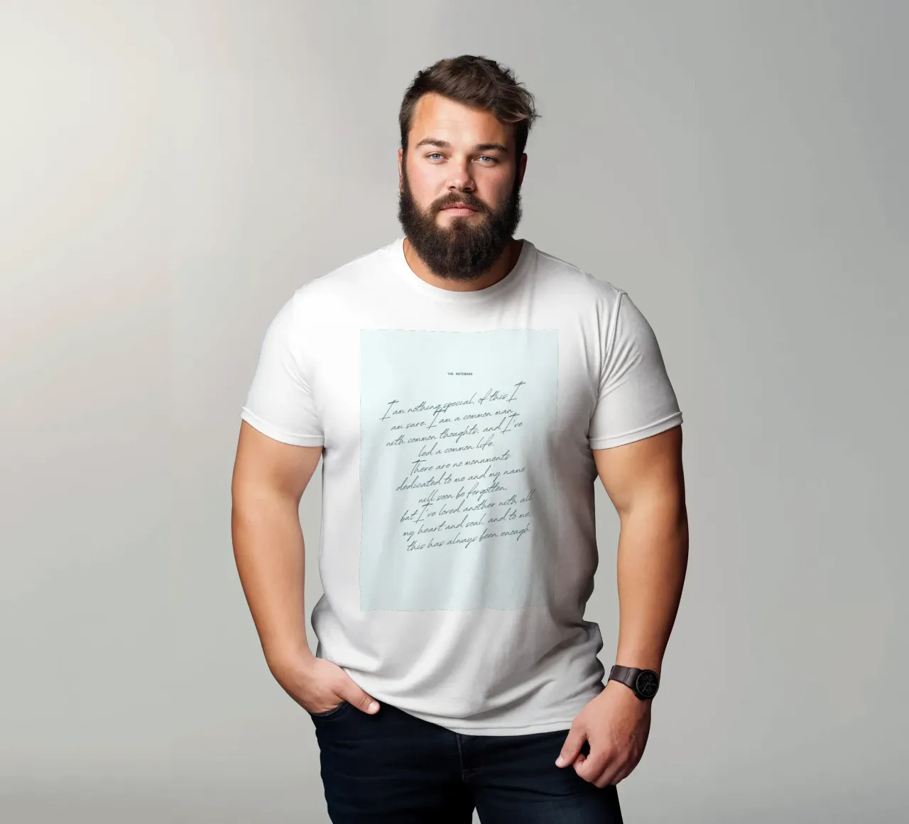 "The Notebook" Liebeszitat - Ryan Gosling Filmposter T-Shirt von vintagepod