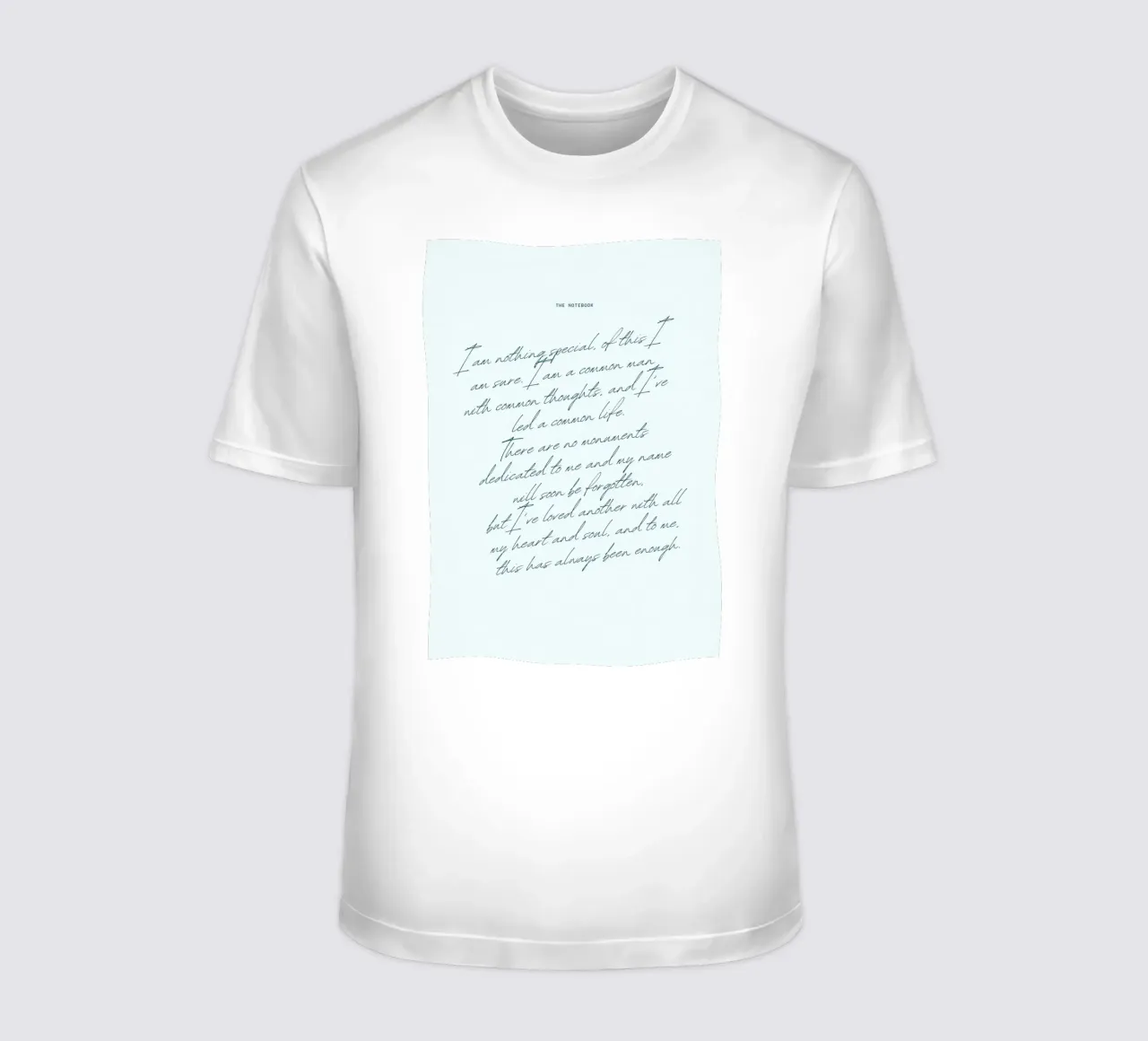 "The Notebook" Liebeszitat - Ryan Gosling Filmposter T-Shirt von vintagepod