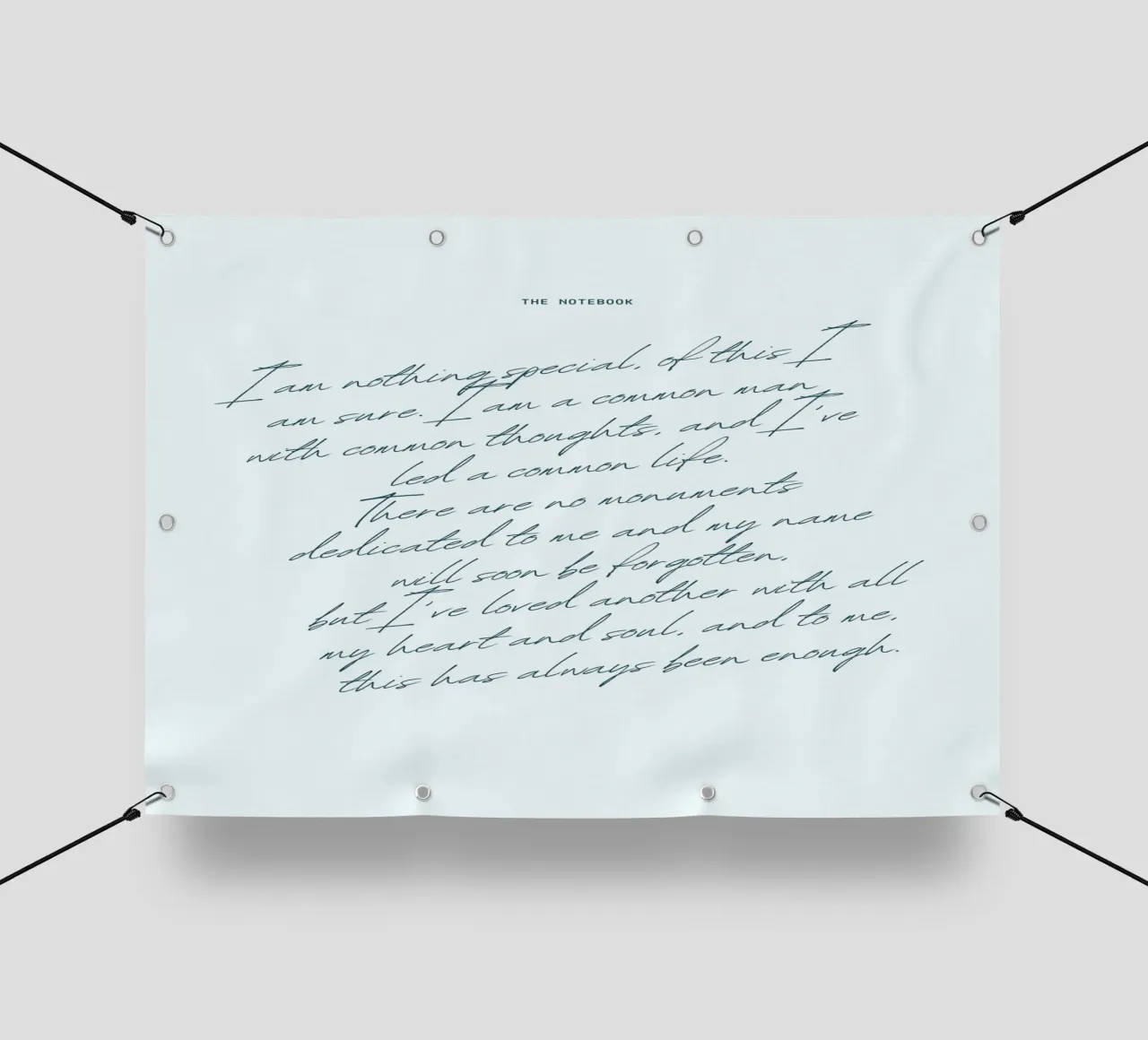 "The Notebook" Liebeszitat - Ryan Gosling Filmposter PVC Plane von vintagepod