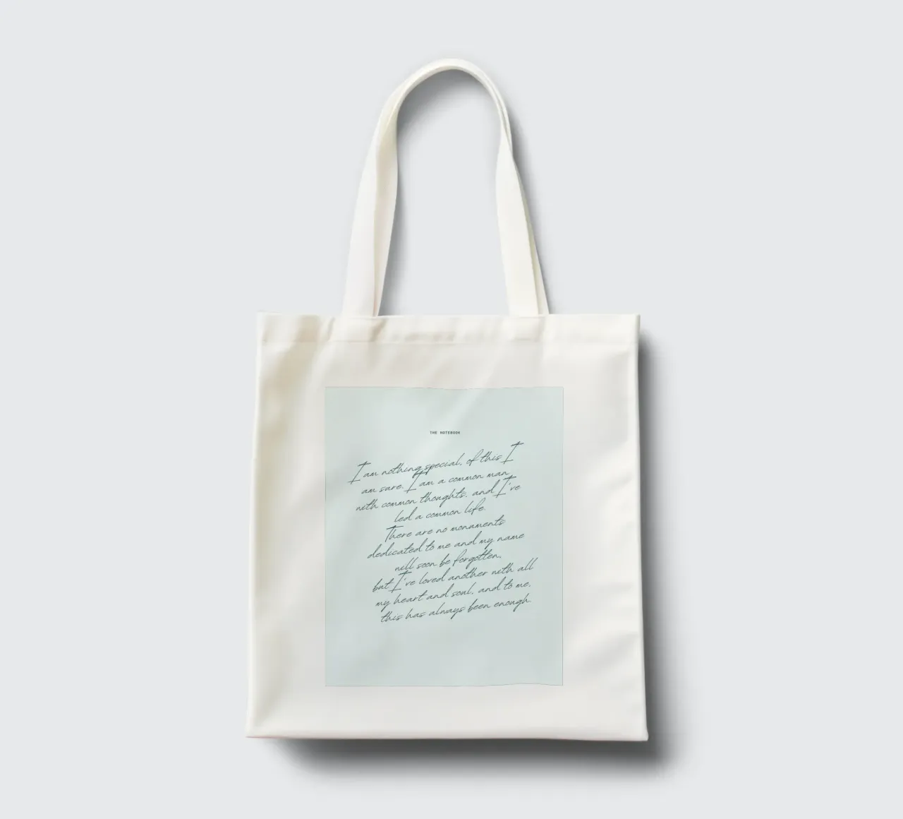 "The Notebook" Liebeszitat - Ryan Gosling Filmposter Jutebeutel von vintagepod