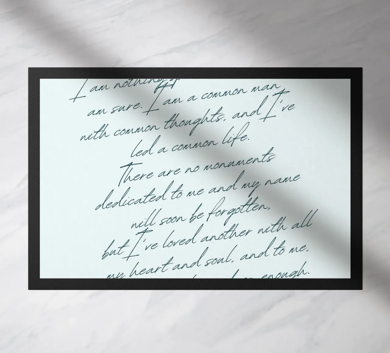 "The Notebook" Liebeszitat - Ryan Gosling Filmposter Fußmatte von vintagepod