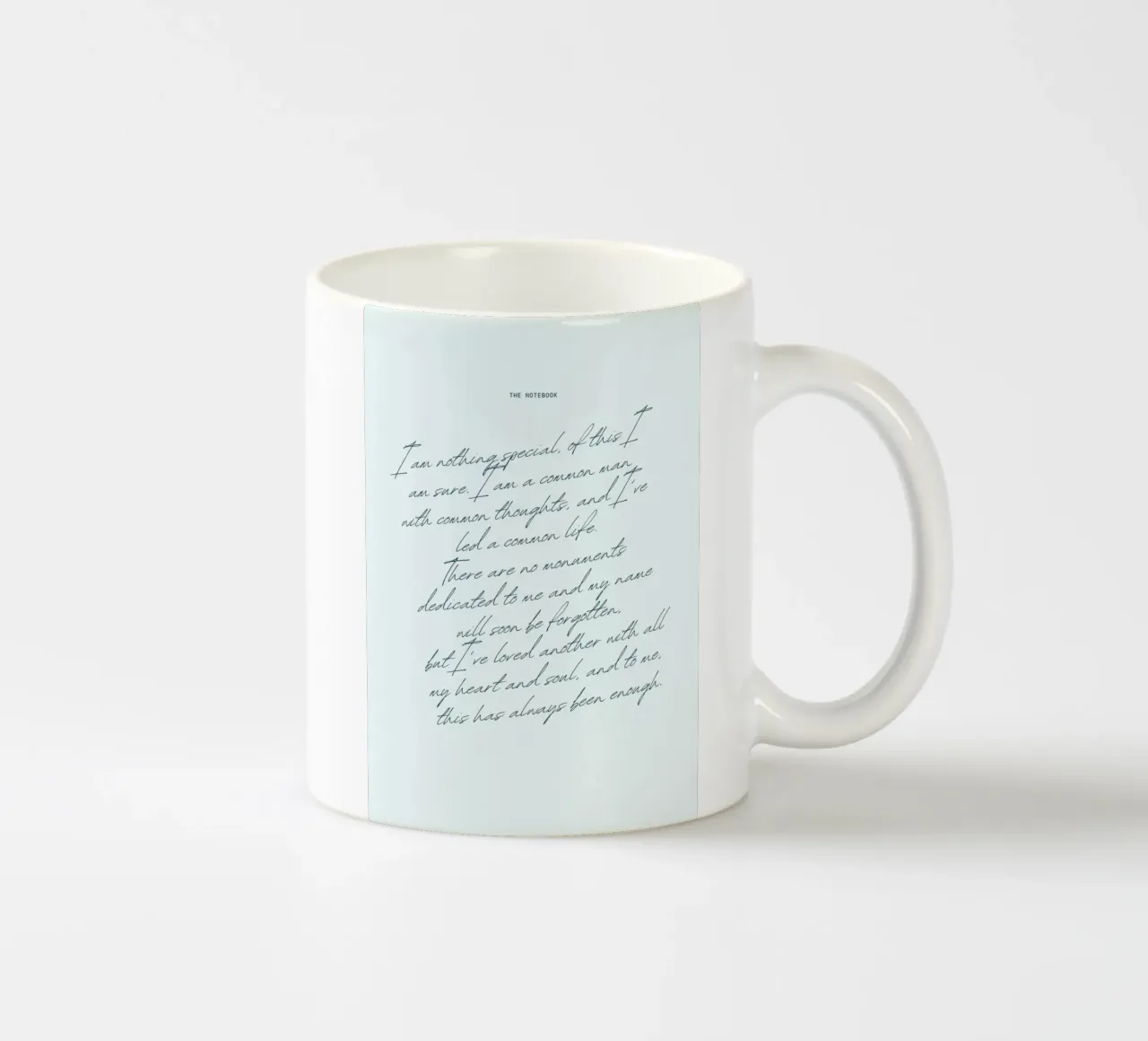 "The Notebook" Liebeszitat - Ryan Gosling Filmposter Keramik Tasse von vintagepod