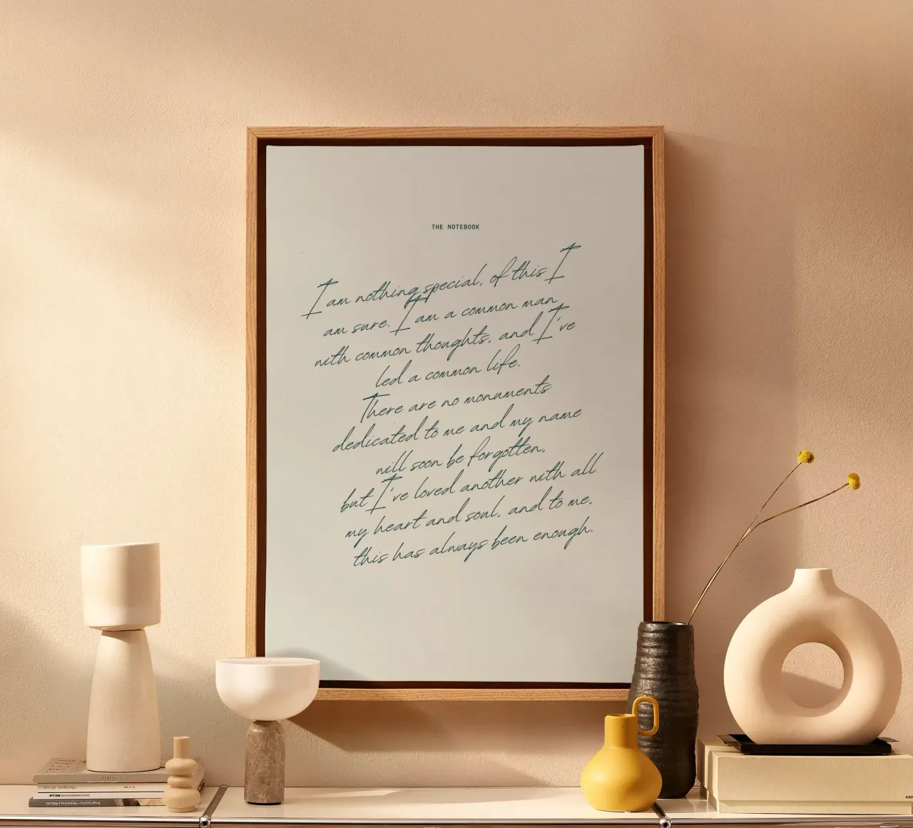 "The Notebook" Liebeszitat - Ryan Gosling Filmposter Leinwand von vintagepod