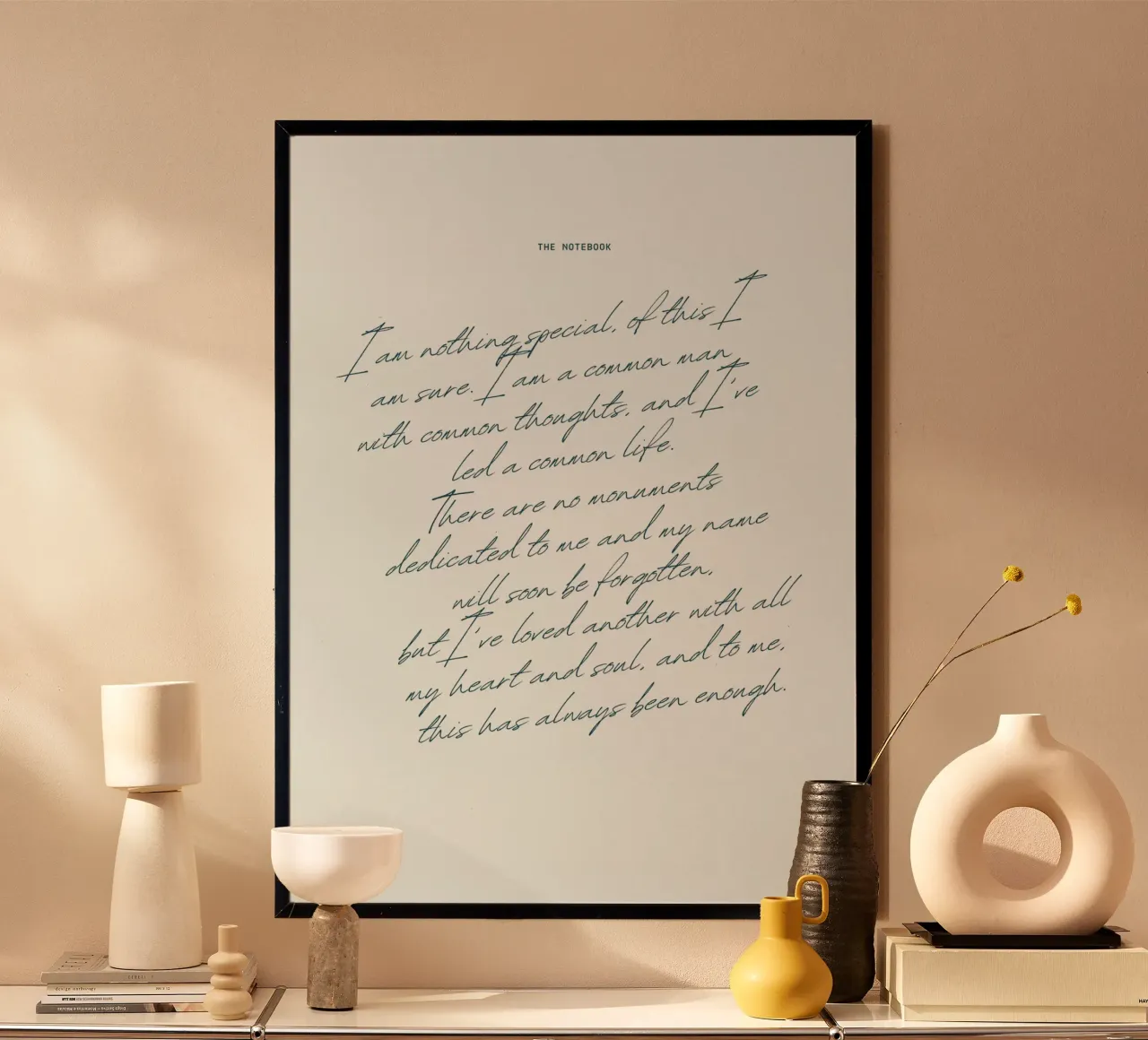 "The Notebook" Liebeszitat - Ryan Gosling Filmposter Hahnemühle von vintagepod
