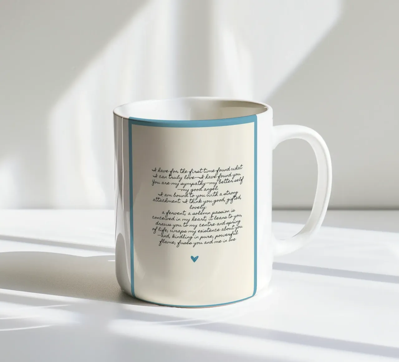 Confessione d'amore di Charlotte Brontë "Jane Eyre" Citazione tazza in ceramica da vintagepod