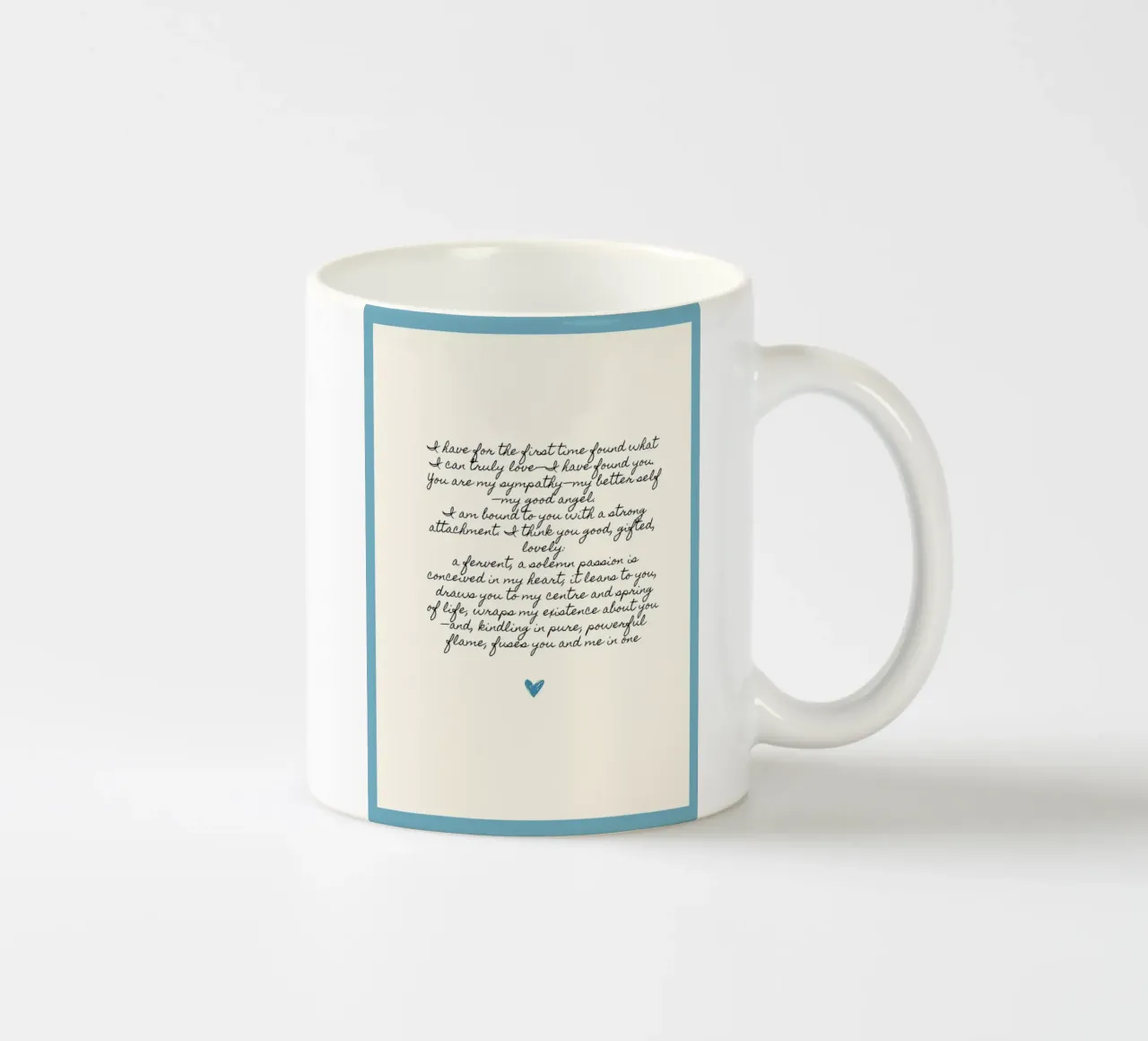 Confessione d'amore di Charlotte Brontë "Jane Eyre" Citazione tazza in ceramica da vintagepod