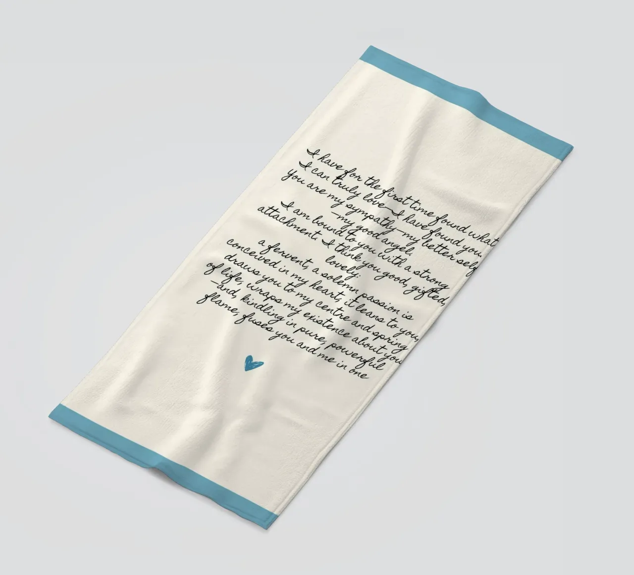 Confessione d'amore di Charlotte Brontë "Jane Eyre" Citazione telo mare da vintagepod