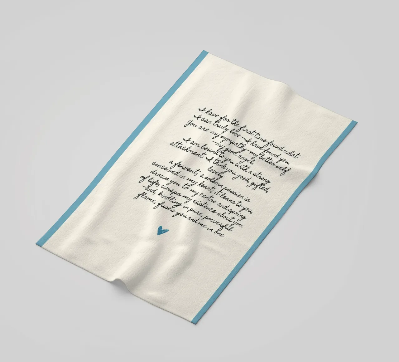 Confessione d'amore di Charlotte Brontë "Jane Eyre" Citazione telo mare da vintagepod
