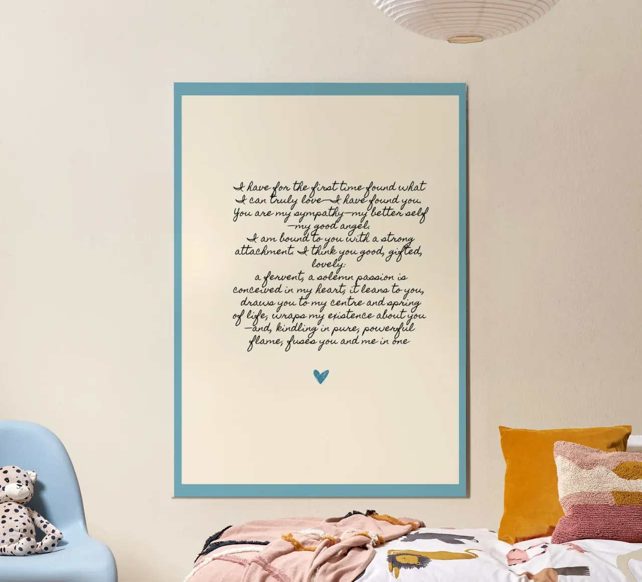 Charlotte Brontë "Jane Eyre" Liebesgeständnis Zitat Hahnemühle von vintagepod