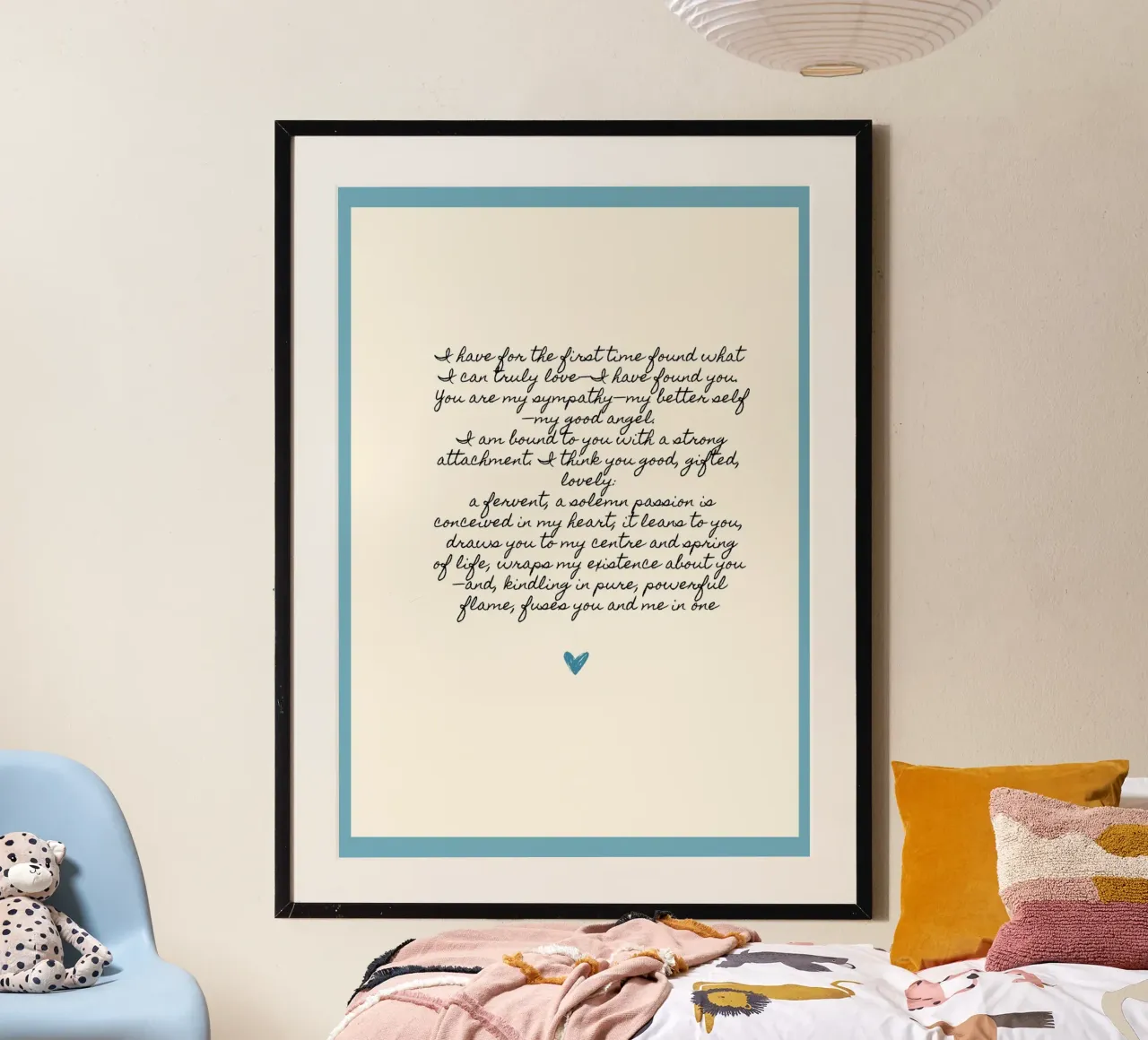 Charlotte Brontë "Jane Eyre" Liebesgeständnis Zitat Hahnemühle von vintagepod