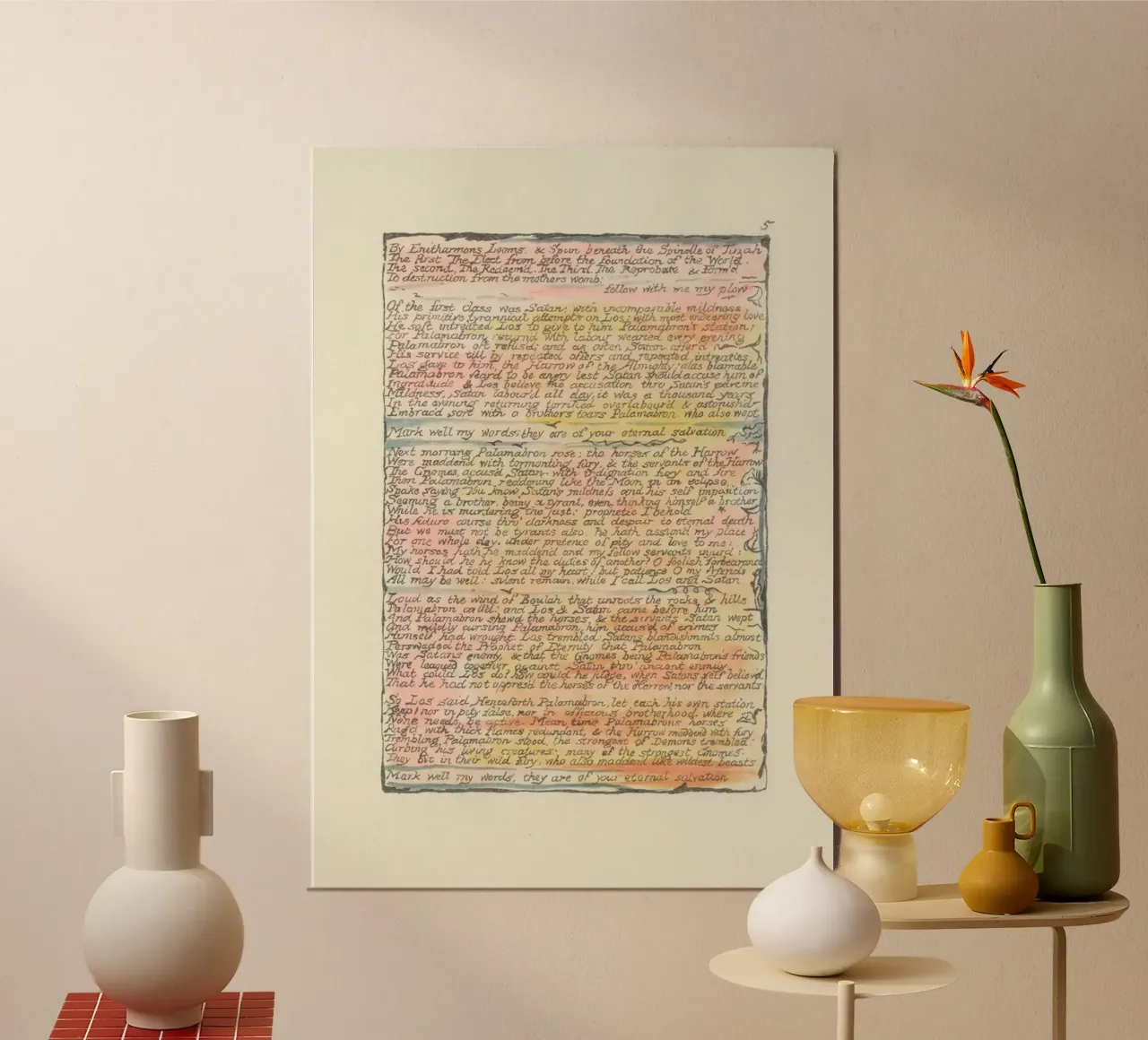Pagina di grimorio antico con testo "Eternal Salvation" (salvezza eterna) alluminio dibond da vintagepod