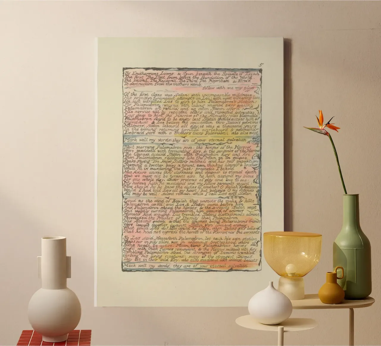 Antique Grimoire Page with "Eternal Salvation" Text canvas by vintagepod