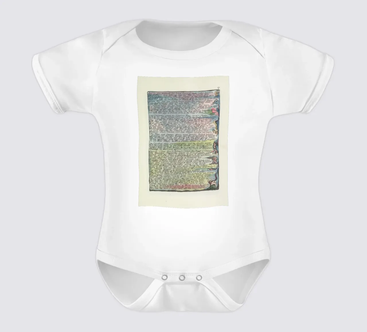 William Blake inspiriert Illuminated Manuscript Seite Kunst Kurzarm Babybody von vintagepod
