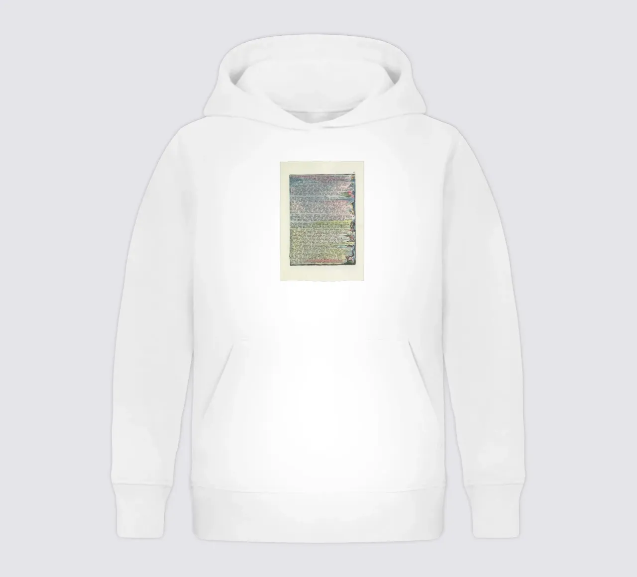 William Blake geïnspireerde pagina in verlicht manuscript kinder hoodie van vintagepod