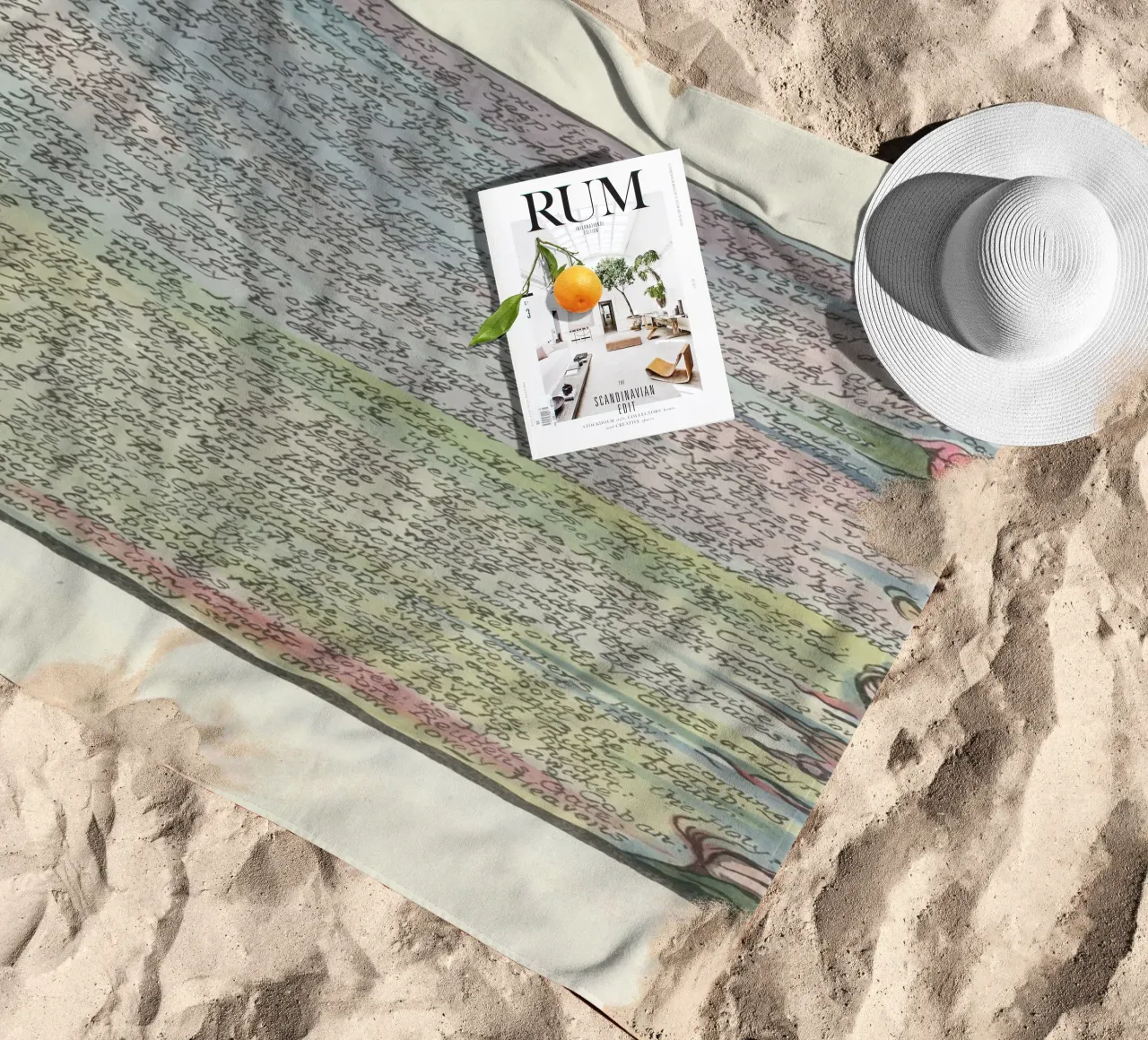 William Blake inspiriert Illuminated Manuscript Seite Kunst Strandtuch von vintagepod