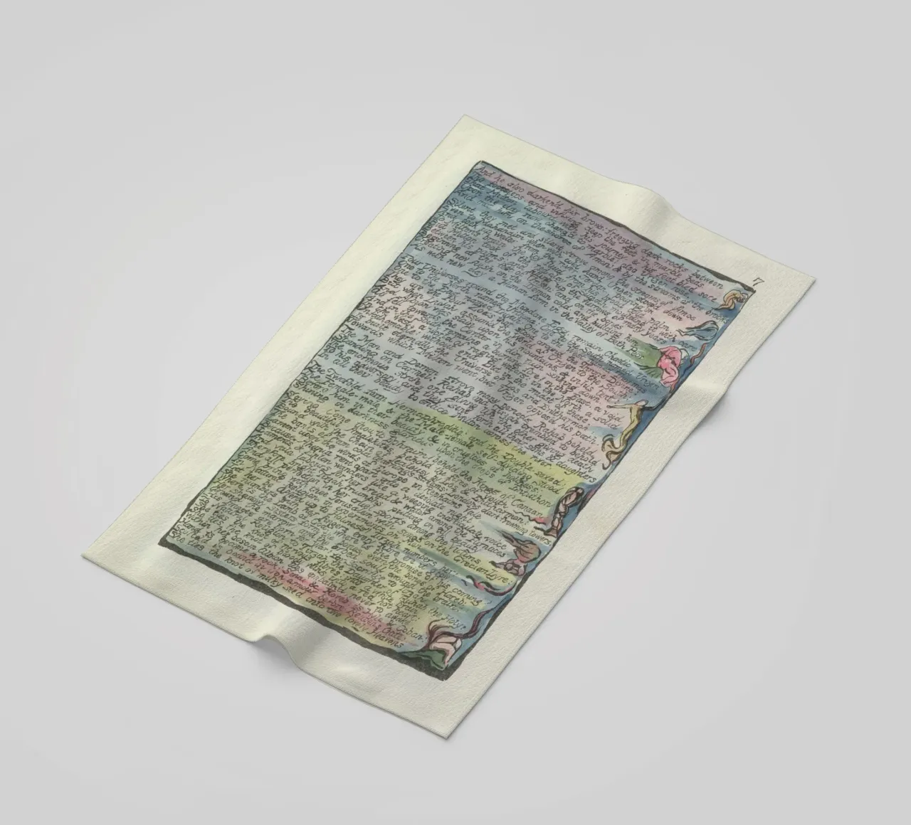 William Blake inspiriert Illuminated Manuscript Seite Kunst Strandtuch von vintagepod