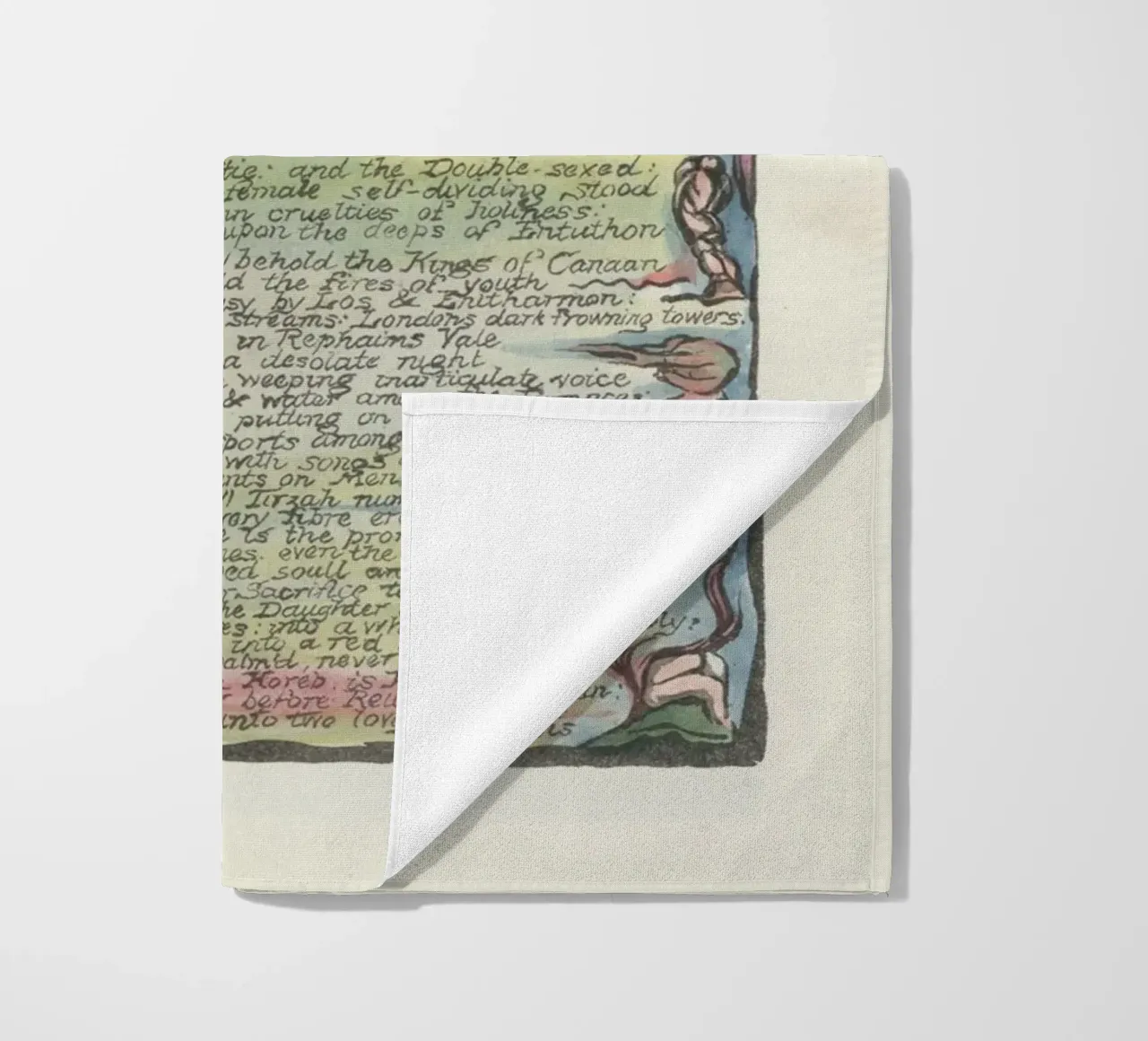 William Blake inspiriert Illuminated Manuscript Seite Kunst Strandtuch von vintagepod