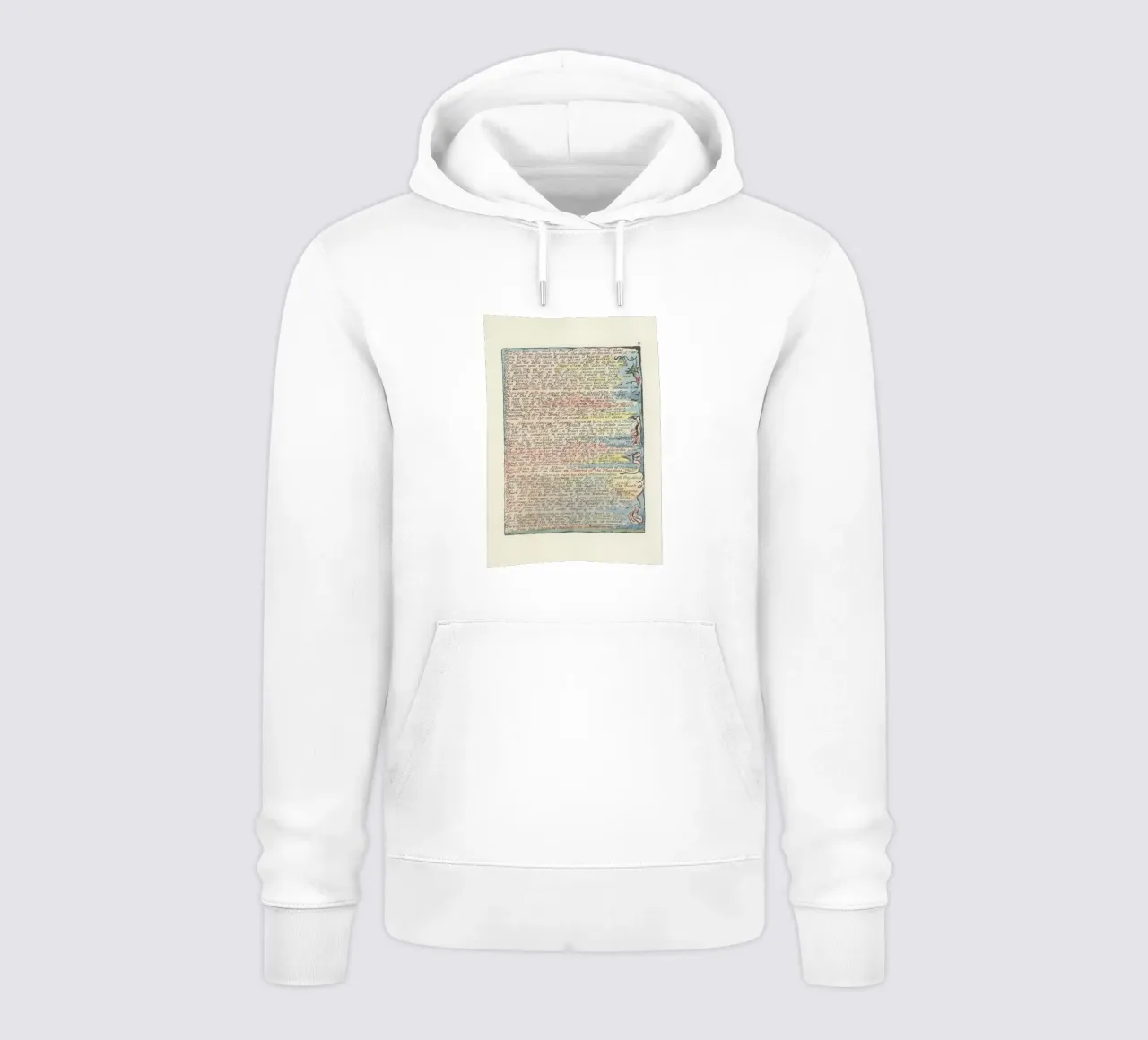 Testo miniato ispirato a William Blake - Visioni mistiche felpa con cappuccio da vintagepod