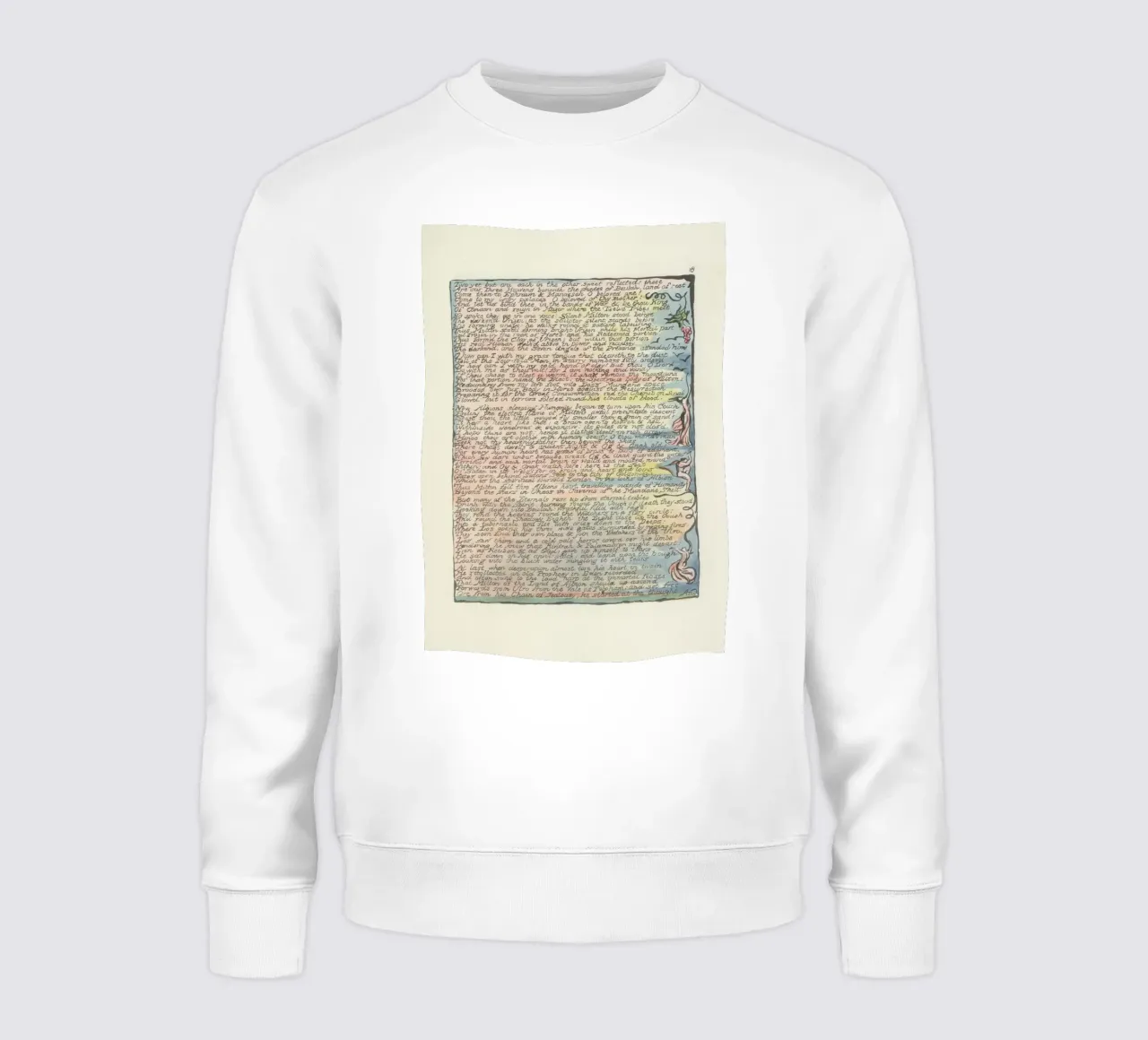 Texto iluminado inspirado en William Blake - Visiones místicas sudadera de vintagepod