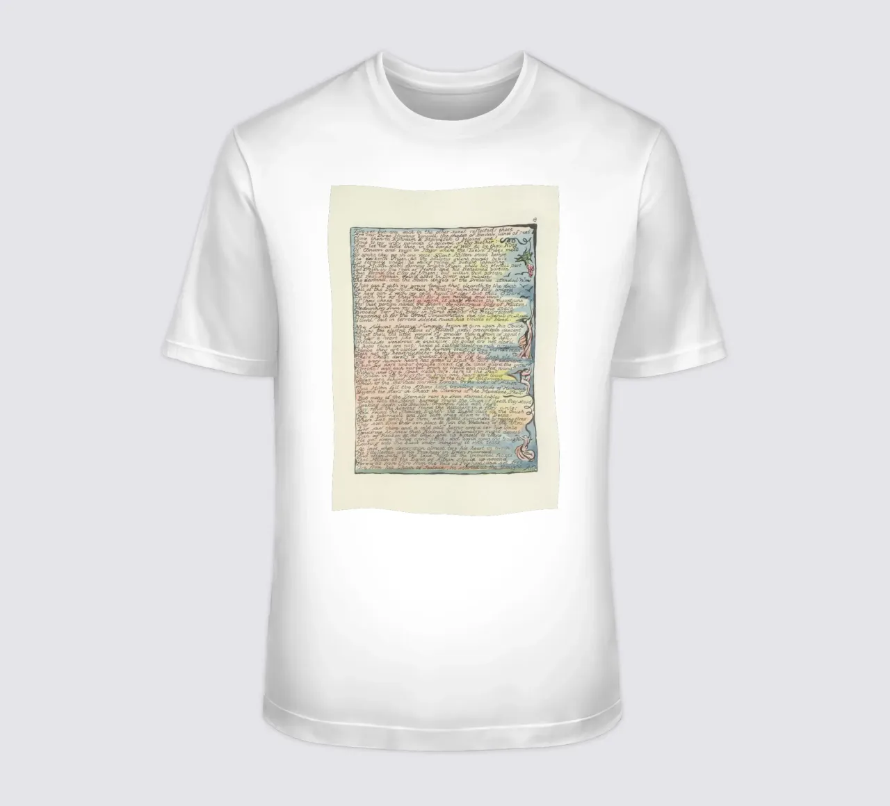 Testo miniato ispirato a William Blake - Visioni mistiche t-shirt da vintagepod