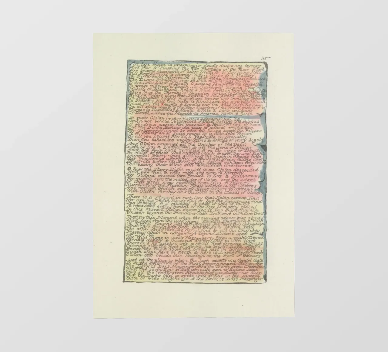 William Blake Testo miniato - Visioni allegoriche Arte pellicola backlit da vintagepod