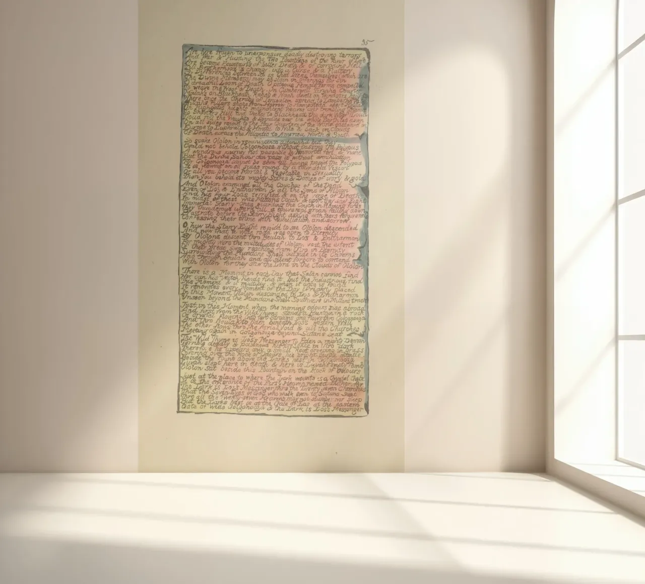 William Blake Illuminated Text - Allegorical Visions Art photo wallpaper by vintagepod