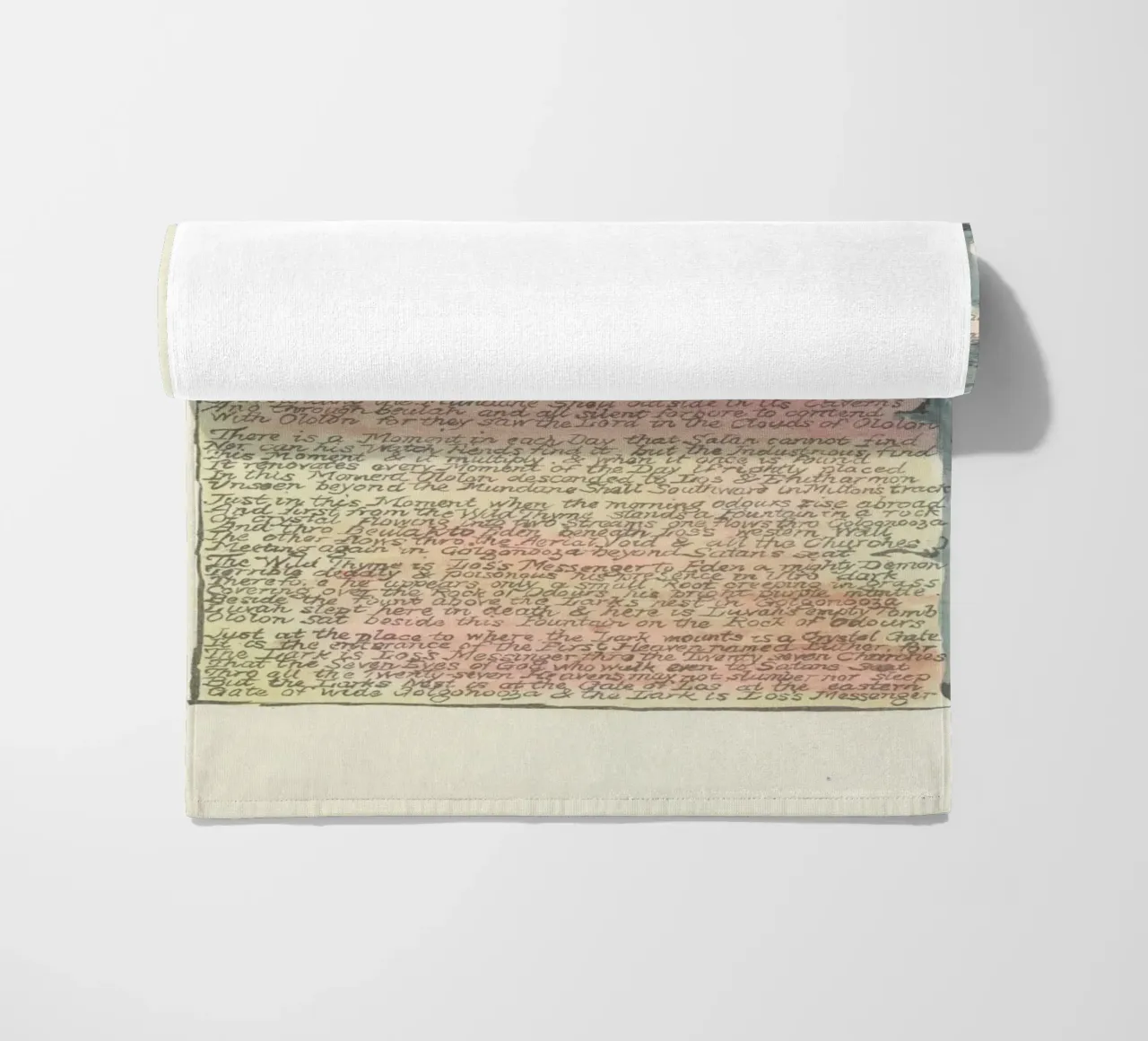 William Blake Illuminated Text - Allegorical Visions Art beach towel by vintagepod
