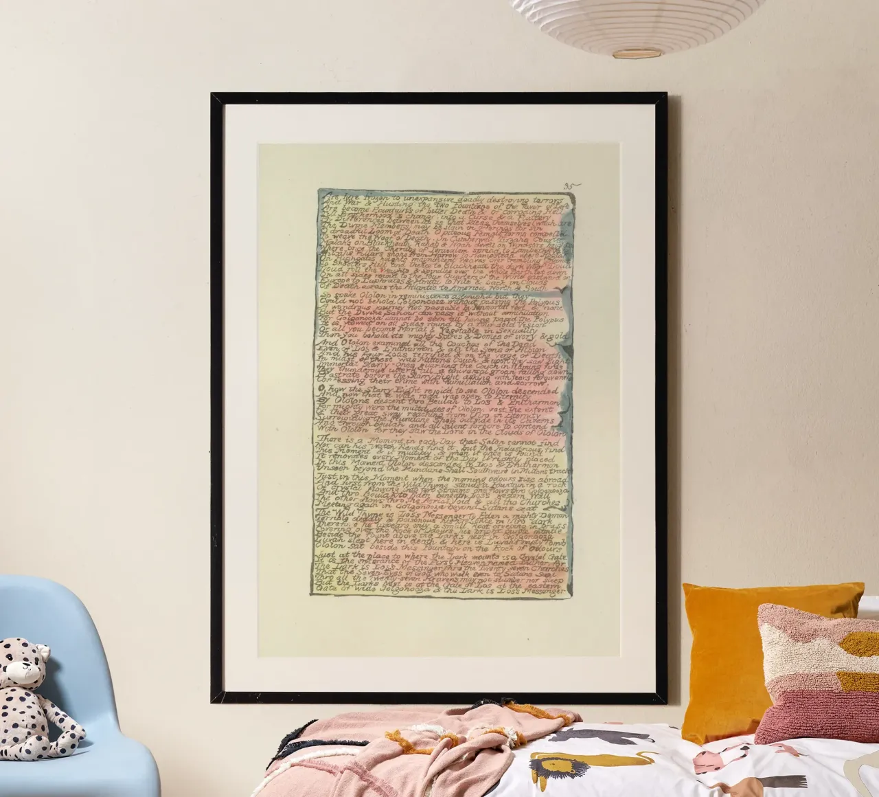 William Blake Illuminierter Text - Allegorische Visionen Kunst Poster von vintagepod