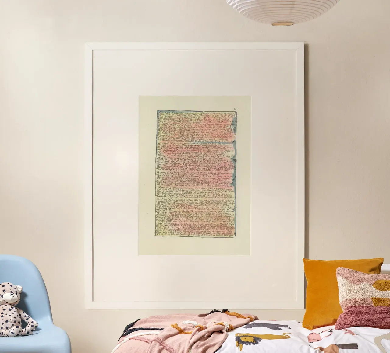 William Blake Illuminierter Text - Allegorische Visionen Kunst Poster von vintagepod